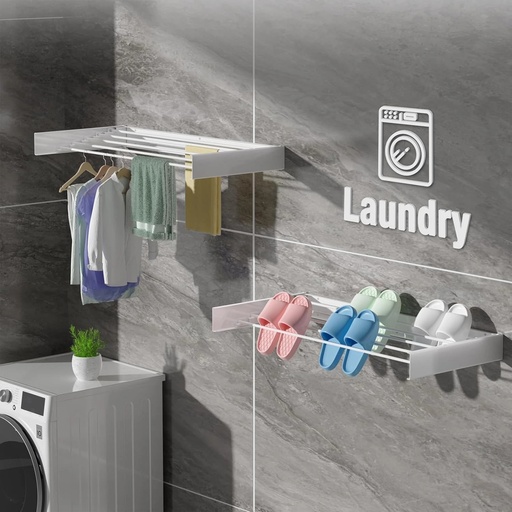 Baladu Foldable Clothes Drying Rack ( White And Black)
